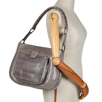 LESLIE 32 - CROCODILE GRIS PLOMB