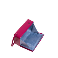LISA 18 - SATIN ET VEAU FUCHSIA