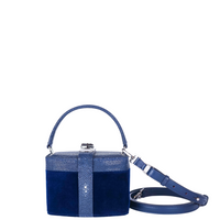 IVY 14 MINI - GALUCHAT INDIGO ET VELOURS BLEU PRUSSE