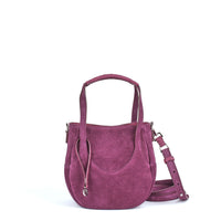 EJIAH 17 - SUEDE ET AUTRUCHE AUBERGINE uniquement sur commande