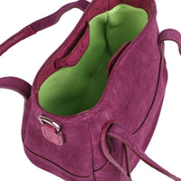 EJIAH 17 - SUEDE ET AUTRUCHE AUBERGINE uniquement sur commande