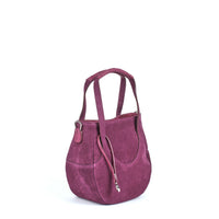 EJIAH 17 - SUEDE ET AUTRUCHE AUBERGINE uniquement sur commande