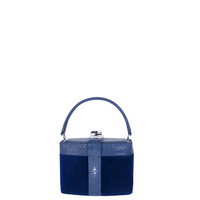 IVY 14 MINI - GALUCHAT INDIGO ET VELOURS BLEU PRUSSE