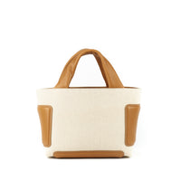 KAYLA 26 - TOILE ECRU ET VEAU CARAMEL