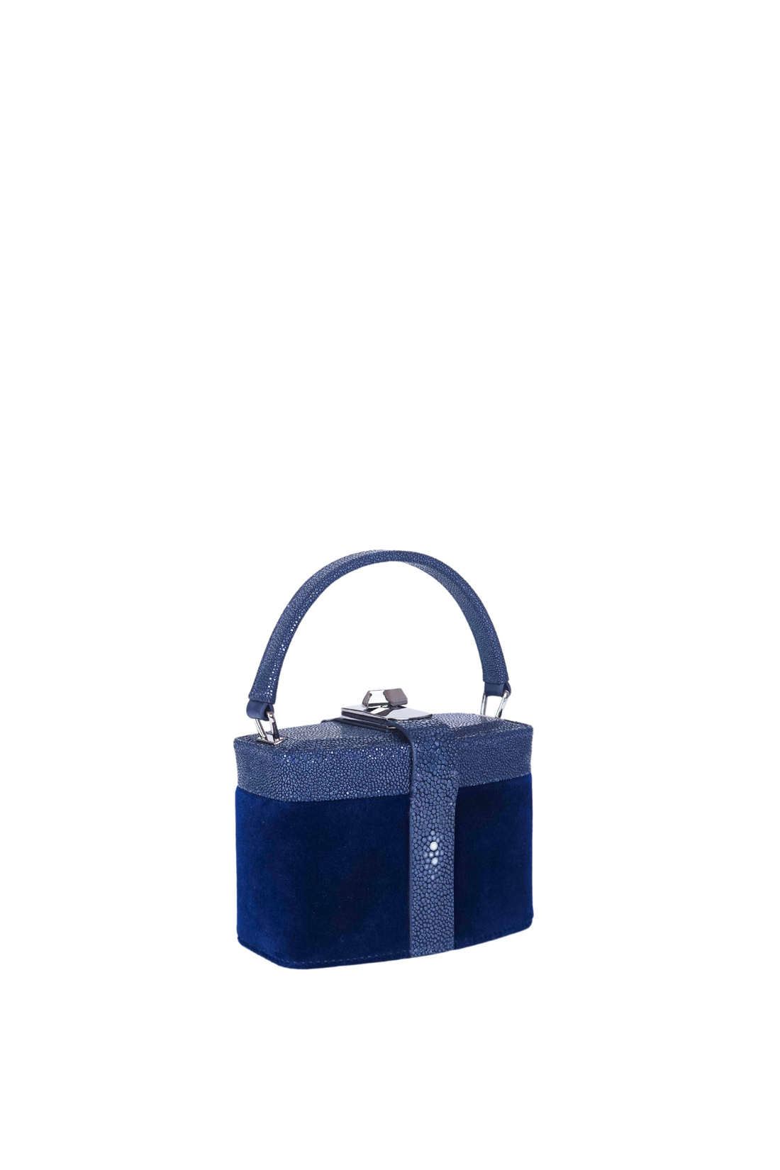 IVY 14 MINI - GALUCHAT INDIGO ET VELOURS BLEU PRUSSE