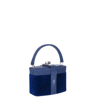 IVY 14 MINI - GALUCHAT INDIGO ET VELOURS BLEU PRUSSE