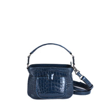 LESLIE 18 - CROCODILE ET VEAU BLEU PÉTROLE