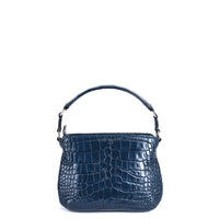 LESLIE 18 - CROCODILE ET VEAU BLEU PÉTROLE