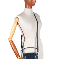 LESLIE 18 - CROCODILE ET VEAU BLEU PÉTROLE