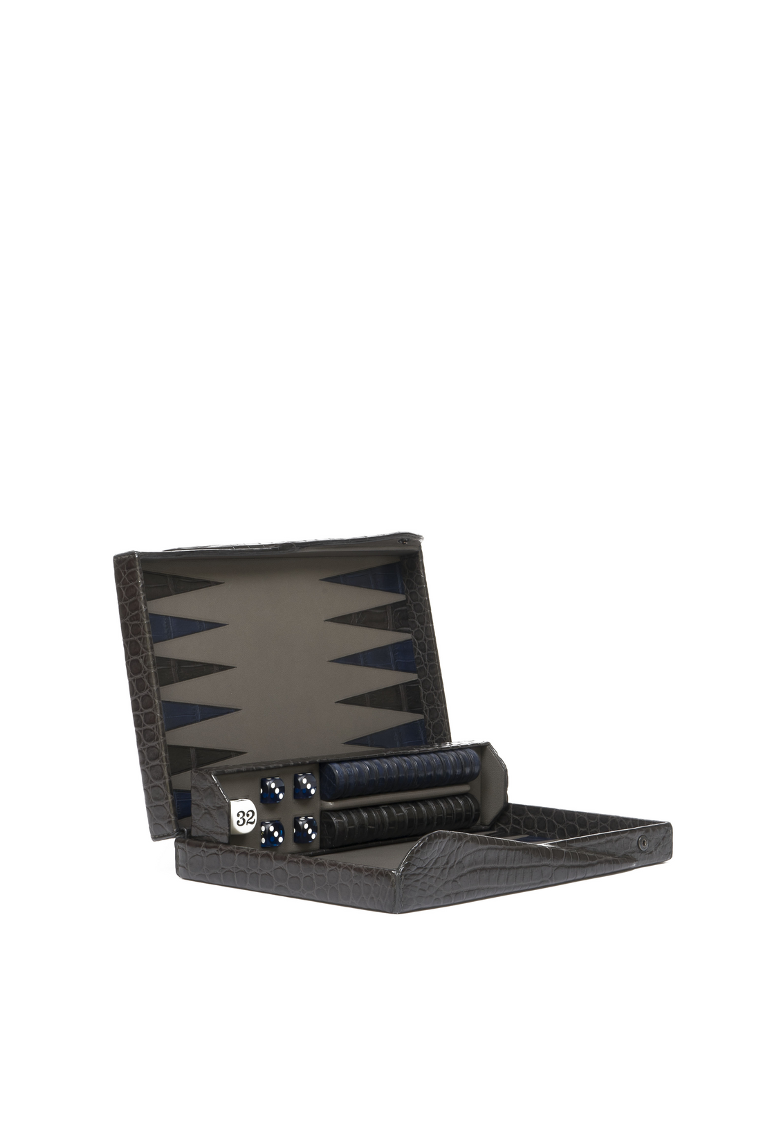 BACKGAMMON - CROCODILE BLEU ET GRIS