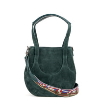 EJIAH 25 - SUEDE VERT IMPERIAL AVEC DETAILS EN VEAU