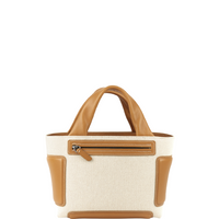 KAYLA 26 - TOILE ECRU ET VEAU CARAMEL