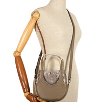 EJIAH 17 DUETTO - SATIN CRISTAUX ET VEAU TAUPE