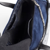 EJIAH 17 DUETTO - PYTHON VELOURS BLEU MARINE