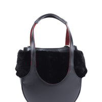 EJIAH 17 DUETTO - CUIR DE VEAU ET FOURRURE NOIR