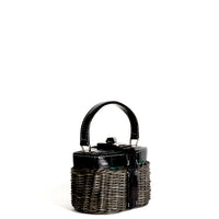 IVY 14 MINI - OSIER ET CROCODILE NOIR