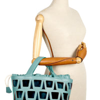 KAYLA TOTE 33 - VEAU ET SHEARLING CELADON
