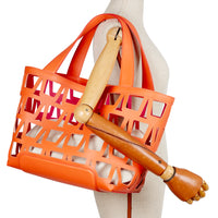 KAYLA TOTE 43 - VEAU ORANGE