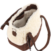 EJIAH 17 - SUEDE CHOCOLAT ET SHEARLING ECRU
