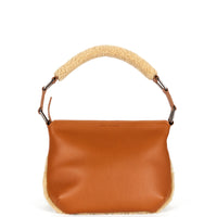 LESLIE 25 - VEAU CARAMEL ET SHEARLING SABLE