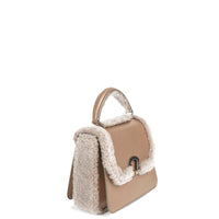 IRIS 18 - SHEARLING GRIS ET VEAU TABAC