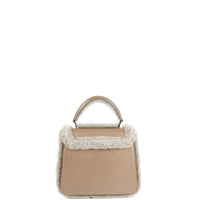 IRIS 18 - SHEARLING GRIS ET VEAU TABAC