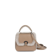 IRIS 18 - SHEARLING GRIS ET VEAU TABAC