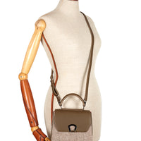 IRIS 18 - LAINE FEUTREE GREGE ET VEAU VERT MILITAIRE
