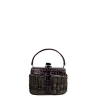 IVY 14 MINI - OSIER NOIR ET CROCODILE TANZANITE