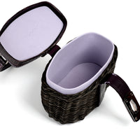 IVY 14 MINI - OSIER NOIR ET CROCODILE TANZANITE