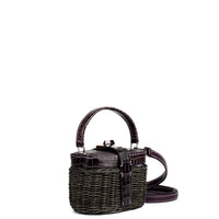 IVY 14 MINI - OSIER NOIR ET CROCODILE TANZANITE