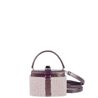 IVY 14 MINI - SHEARLING LAVANDE ET PYTHON AMETHYSTE