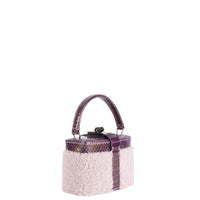 IVY 14 MINI - SHEARLING LAVANDE ET PYTHON AMETHYSTE