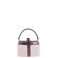 IVY 14 MINI - SHEARLING LAVANDE ET PYTHON AMETHYSTE