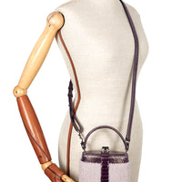 IVY 14 MINI - SHEARLING LAVANDE ET PYTHON AMETHYSTE