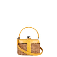 IVY 14 MINI - OSIER NATUREL ET CROCODILE JAUNE