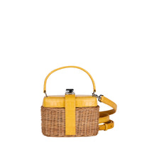 IVY 14 MINI - OSIER NATUREL ET CROCODILE JAUNE