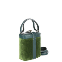 IVY 14 - VELOURS VERT MOUSSE ET VEAU VERT PETROLE