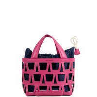 KAYLA TOTE 33 - VEAU GROSEILLE & DENIM