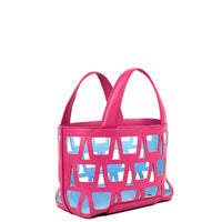 KAYLA TOTE 33 - VEAU GROSEILLE & DENIM