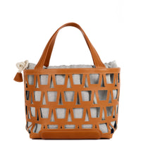 KAYLA TOTE 43 - VEAU BARENIA ET TOILE ECRU