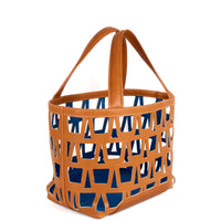 KAYLA TOTE 43 - VEAU BARENIA ET TOILE ECRU