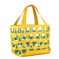 KAYLA TOTE 43 - VEAU TOURNESOL TOILE ECRU