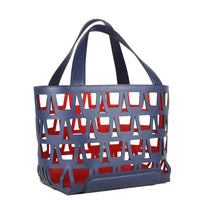 KAYLA TOTE 43 - VEAU ET TOILE MARINE