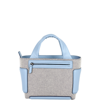 KAYLA 26 - TOILE MARINE ET VEAU BLEU PASSÉ