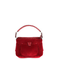 LESLIE 18 - VELOURS ET PYTHON BORDEAUX