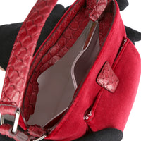 LESLIE 18 - VELOURS ET PYTHON BORDEAUX