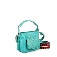 LESLIE 18 - VEAU PYTHON TURQUOISE