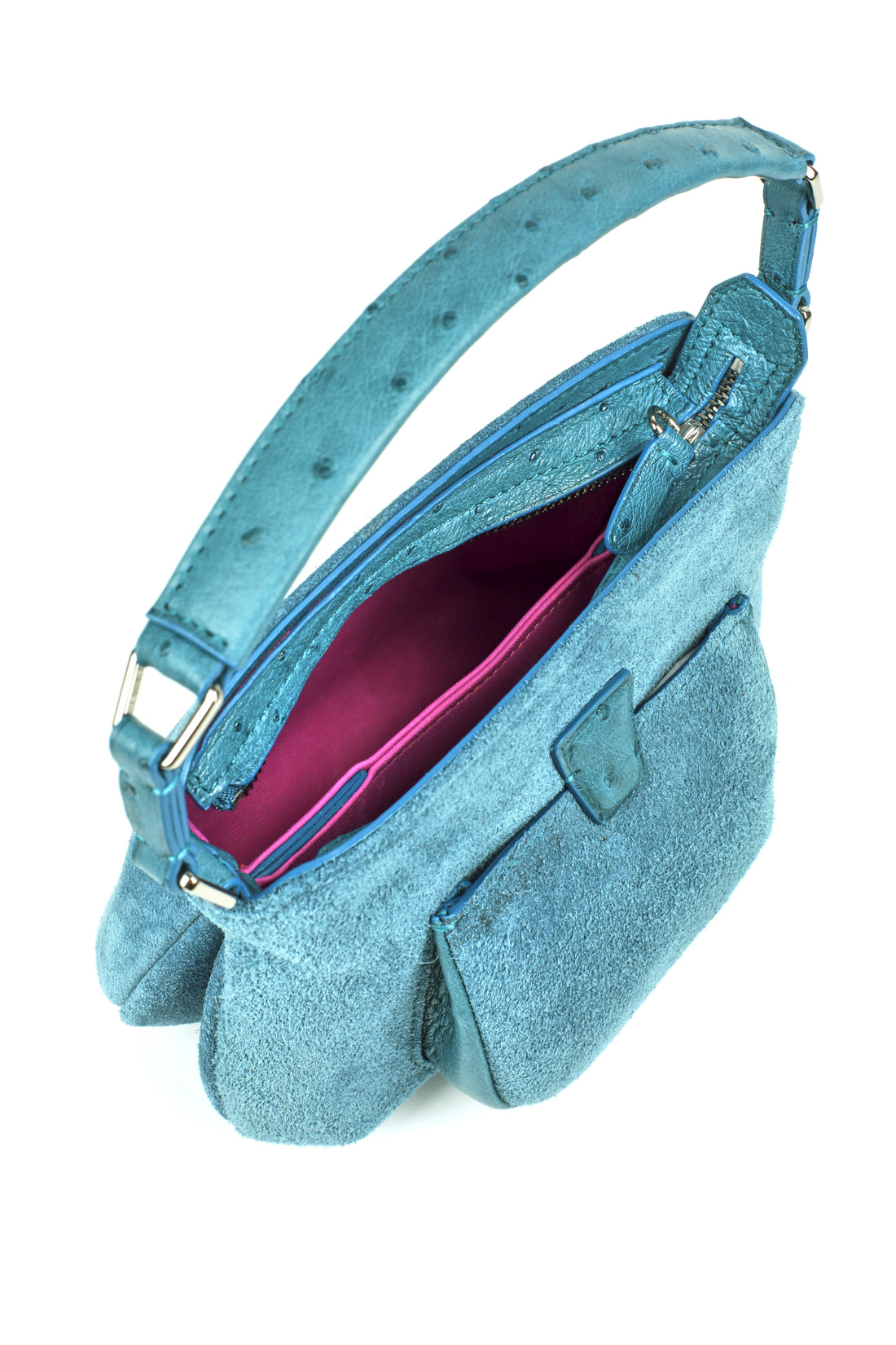 LESLIE 18 - SUEDE ET AUTRUCHE COLVERT