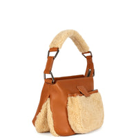 LESLIE 25 - VEAU CARAMEL ET SHEARLING SABLE